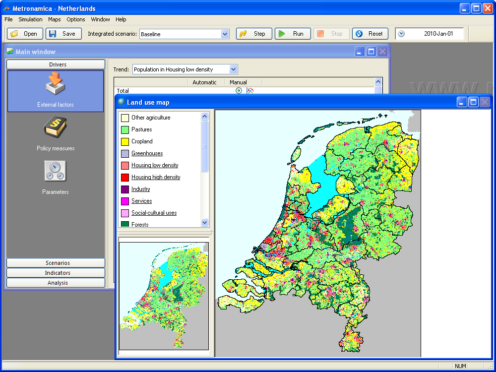 A Metronamica application