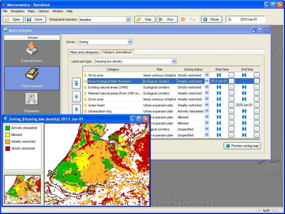 Zoning Tool in the policy user interface